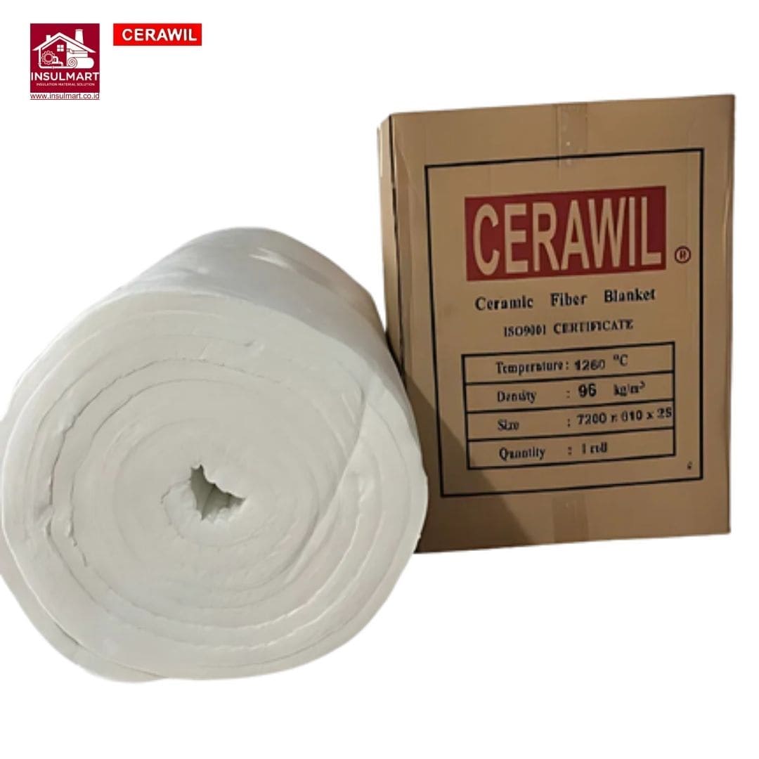 Ceramic Fiber Blanket (Max Temp. 1260 °C) Merk Cerawil 1