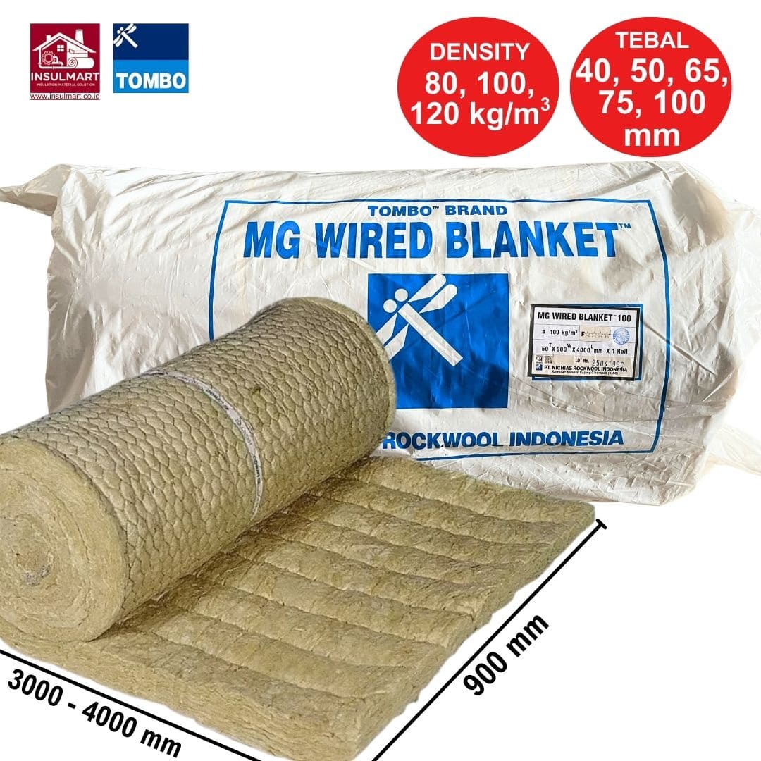 Rockwool Wired Blanket (Roll pakai Kawat) Merk Tombo (MG Wired Blanket) 1